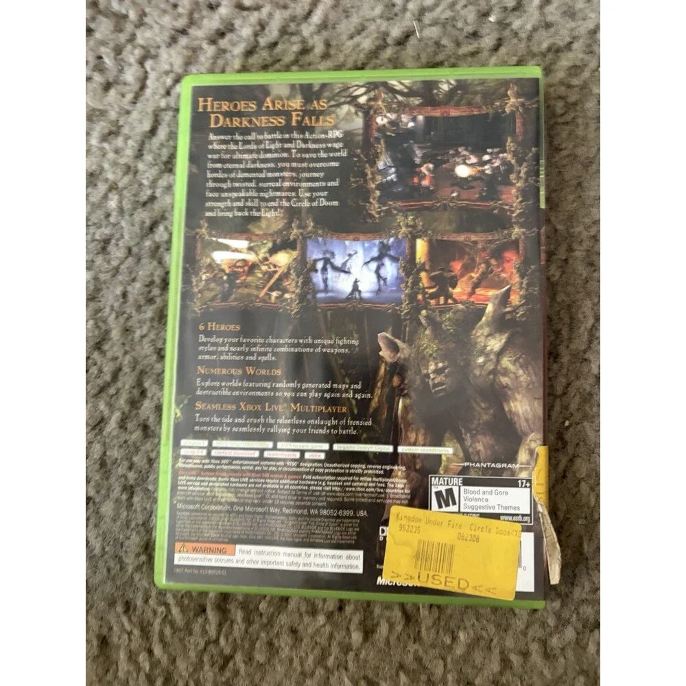 Kingdom Under Fire: Circle of Doom (Microsoft Xbox 360, 2008)